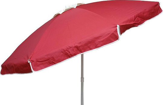 Campus Folding Beach Umbrella Diameter 2m with UV Protection and Air Duct Red