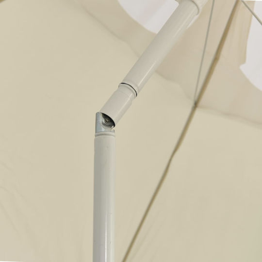 vidaXL Folding Beach Umbrella Diameter 3m with UV Protection Yellow