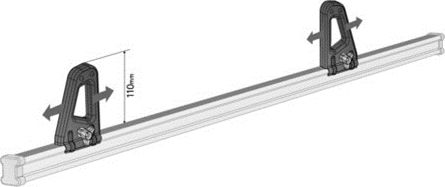 Nordrive Car Roof Rack Stoppers Stop for Bars K-0 11cm 2pcs 2pcs