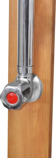 vidaXL Pool Shower Made of Natural Wood 75x75cm Brown