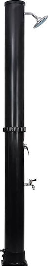 vidaXL Solar Pool Shower Made of PVC Black