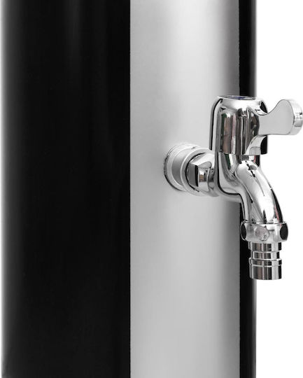 vidaXL Solar Pool Shower Made of PVC Black