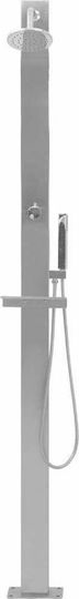 vidaXL Pool Shower 210x10x6.5cm Silver