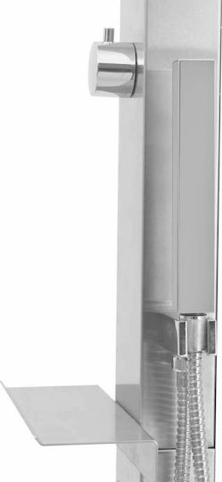vidaXL Pool Shower 210x10x6.5cm Silver