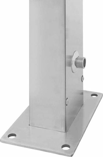 vidaXL Pool Shower 210x10x6.5cm Silver