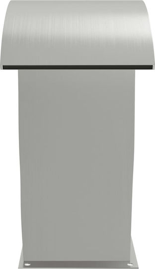 vidaXL Pool Waterfall with LED Lighting made of Stainless Steel 70x22x60cm Silver