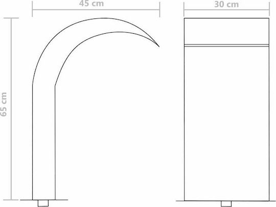 vidaXL Pool Waterfall made of Stainless Steel 65x30x45cm Silver