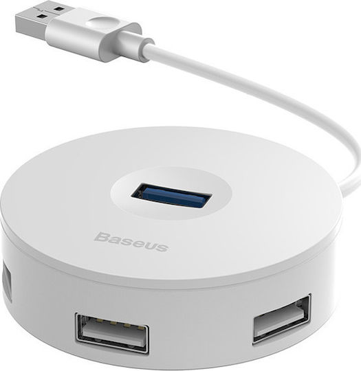 Baseus Round Box USB 3.0 Хъб 4 порта с връзка USB-A Черен