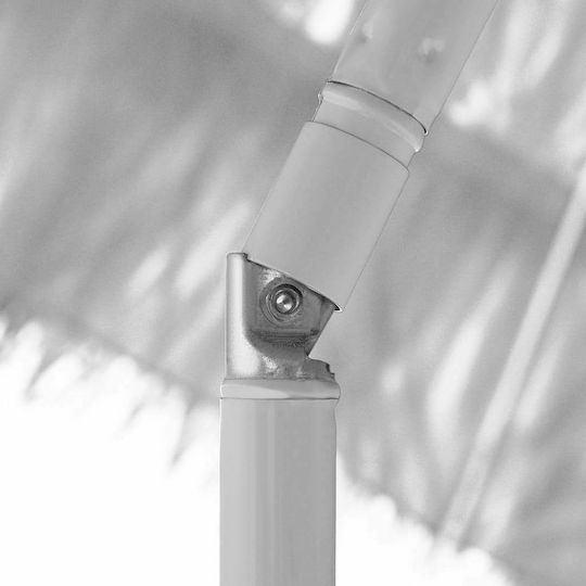 vidaXL Beach Umbrella Diameter 3m White