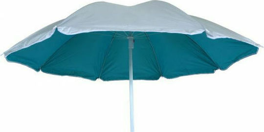 Summer Club Umbrelă Pliabilă De Plajă Diametru 1.8m Argintiu/Albastru Închis