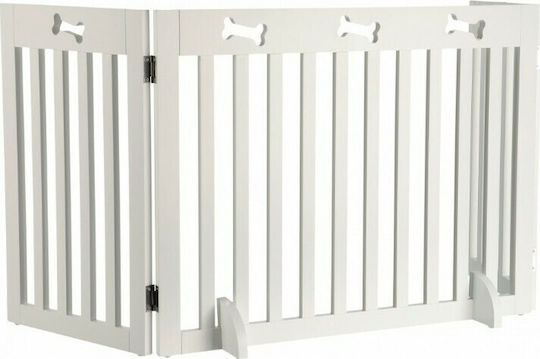 Trixie Dog Barrier Διαχωριστικό Σκύλου 82-124 x 61 cm σε Λευκό Χρώμα 124 x 61 x 61εκ.