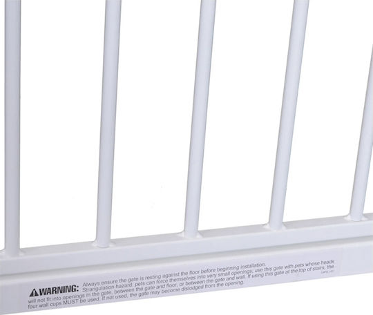 Pawhut Divider Dog Folding Protective Mesh for Pets 76x72-82cm. made of Metal in White Color 76 x x 76cm