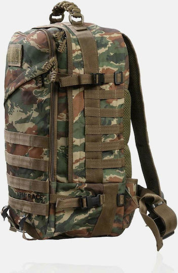 Army Race Στρατιωτικό Σακίδιο Πλάτης από Πολυεστέρα Ελληνική Παραλλαγή Χακί 35lt