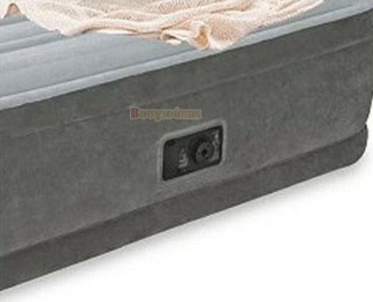 Intex Air Mattress Double with Integrated Electric Pump Comfort Plush Queen 203x152x56cm