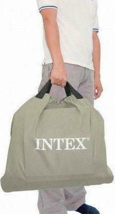 Intex Φουσκωτό Στρώμα Ύπνου Διπλό με Ενσωματωμένη Ηλεκτρική Αντλία Comfort Plush 203x152x33εκ.