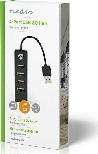 Nedis Hub 4 Θυρών USB 2.0 με σύνδεση USB-A