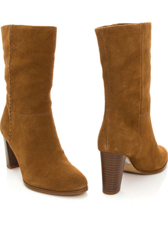 Anatomic Suede High Heel Women's Boots Karamo Tan