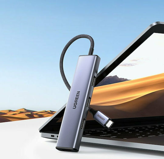 Ugreen CM473 USB Hub 4 USB 3.2 Ports with USB-A Connection Gray