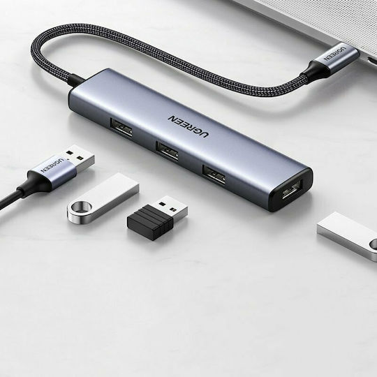 Ugreen CM473 USB Hub 4 USB 3.2 Ports with USB-A Connection Gray