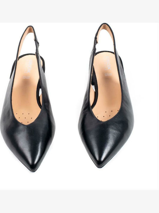 Leather Pointed Toe Black Heels D Charyssa A