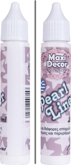 Maxi Decor Химикал Глитър Бял 28мл