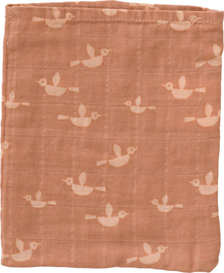 Fresk Birds Musselin-Wickeltücher Braun 12x16cm. 3Stück