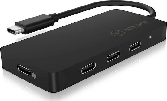 Icy Box USB-Hub 4 Anschlüsse USB 3.1 mit USB-C Anschluss