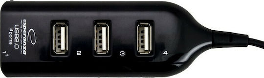 Esperanza EA116 Hub 4 Θυρών USB 2.0 με σύνδεση USB-A