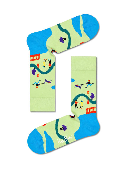 Happy Socks Walk In The Park Patterned Socks Green