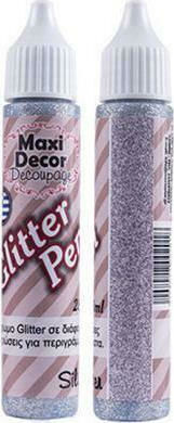 Maxi Decor Stift Glitter Silber 28ml