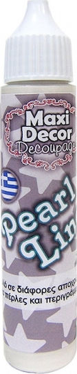 Maxi Decor Στυλό Glitter Λευκό 28ml