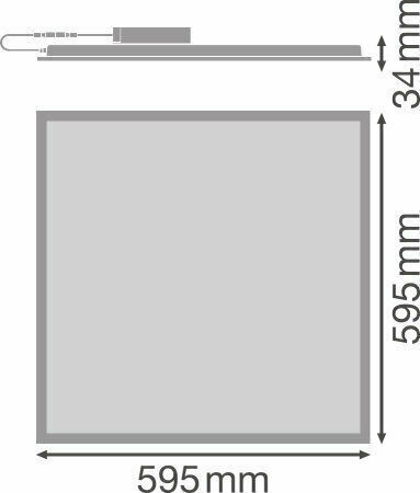 Ledvance Platz Vertieft LED Panel 36W mit Warmes Weiß Licht 3000K
