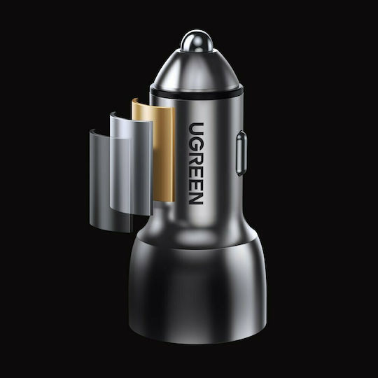 Ugreen CD213 Auto-Ladegerät 3A Schnellladung mit einem Anschluss: 1xUSB Gray Farbe