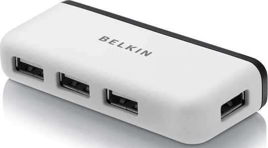 Belkin 4-Port USB 2.0 Hub with USB-A Connection Silver
