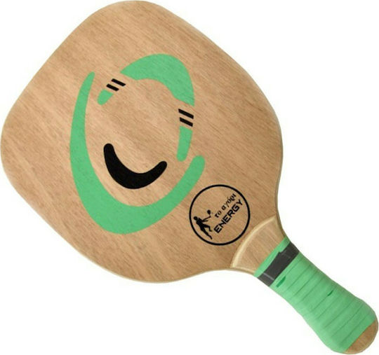"to agori" Energy Beach Racket Beige 420gr With Straight Blue Handle