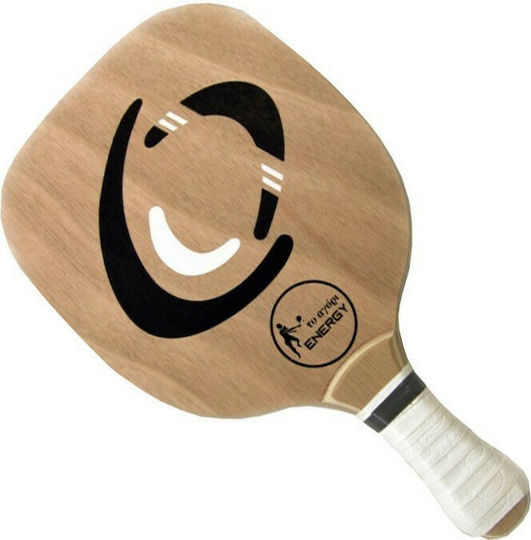 "to agori" Energy Beach Racket Beige 420gr With Straight Blue Handle