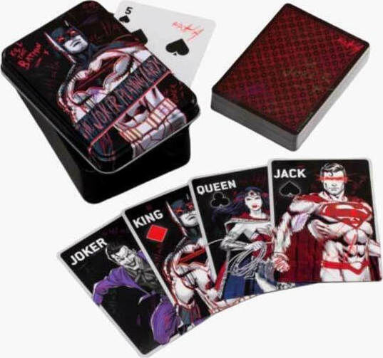 Paladone Joker Ediție de colecție Pachet de cărți Plastifiată Neagră În cutie metalică