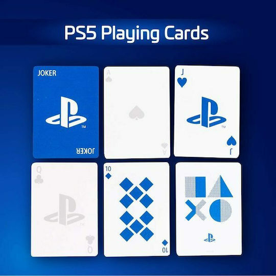 Paladone Playstation PS5 Συλλεκτική Τράπουλα Πλαστικοποιημένη Μπλε σε Πλαστικό Κουτί