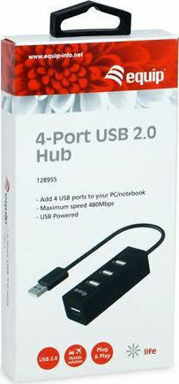 Equip Hub 4 Θυρών USB 2.0 με σύνδεση USB-A