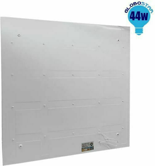 GloboStar Τετράγωνο Χωνευτό LED Panel 44W με Θερμό Λευκό Φως 3000K 60x60εκ. 2τμχ