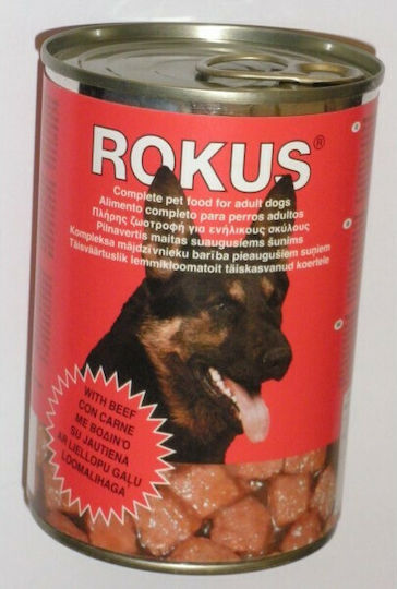 Rokus Υγρή Τροφή Σκύλων σε Κονσέρβα με Μοσχάρι 410gr