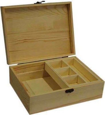 Next Wooden Craft Box 24273------2 Wooden Box with Clasp 25x19.2x8.5cm