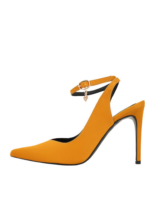 Pantofi cu toc cu Toc Stiletto & Curea Galbene