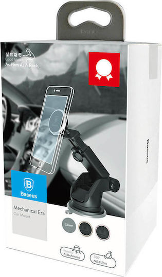 Baseus Bază pentru telefon mobil pentru mașină Solid Series Telescopic cu magnet Argint