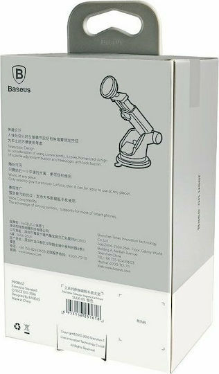 Baseus Bază pentru telefon mobil pentru mașină Solid Series Telescopic cu magnet Argint