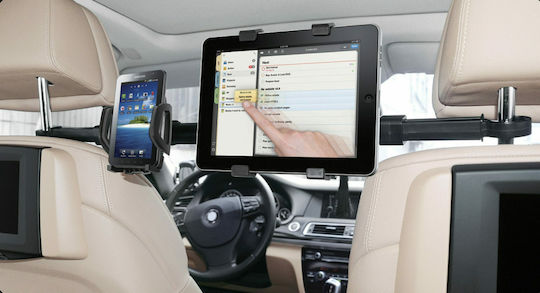 Factory TH-1389 Suport Auto pentru Telefon & Tabletă cu cârlige reglabile Neagră