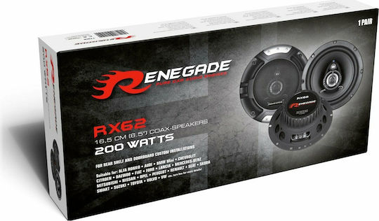 Renegade Car Audio RX62 Σετ Ηχεία Αυτοκινήτου 6.5" με 100W RMS (2 Δρόμων)