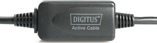 Digitus USB 2.0 Кабел USB-A мъжки - USB-A женски Черен 10м DA-73100-1