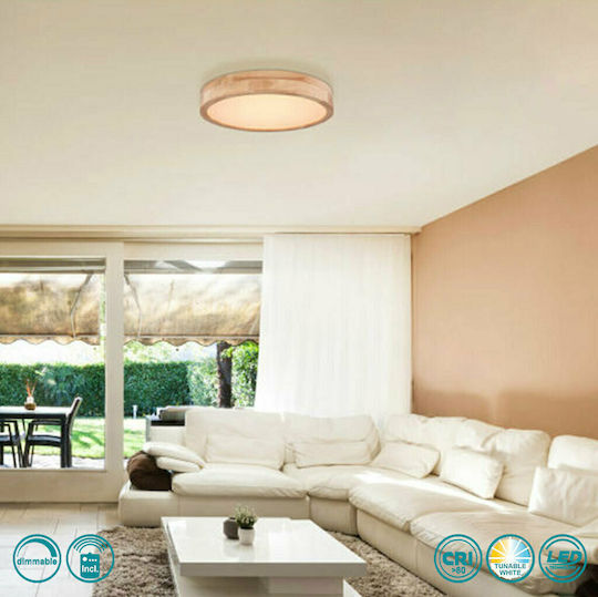 Globo Lighting Rainer Στρογγυλό Εξωτερικό LED Panel με Θερμό Λευκό Φως 3000K 80εκ.