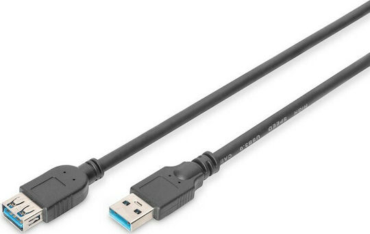 Digitus USB 3.0 Cable USB-A male - USB-B female 1.8m (AK-300203-018-S)